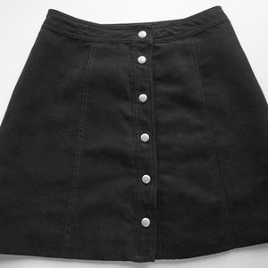 Black Suede A Line Skirt Size 6